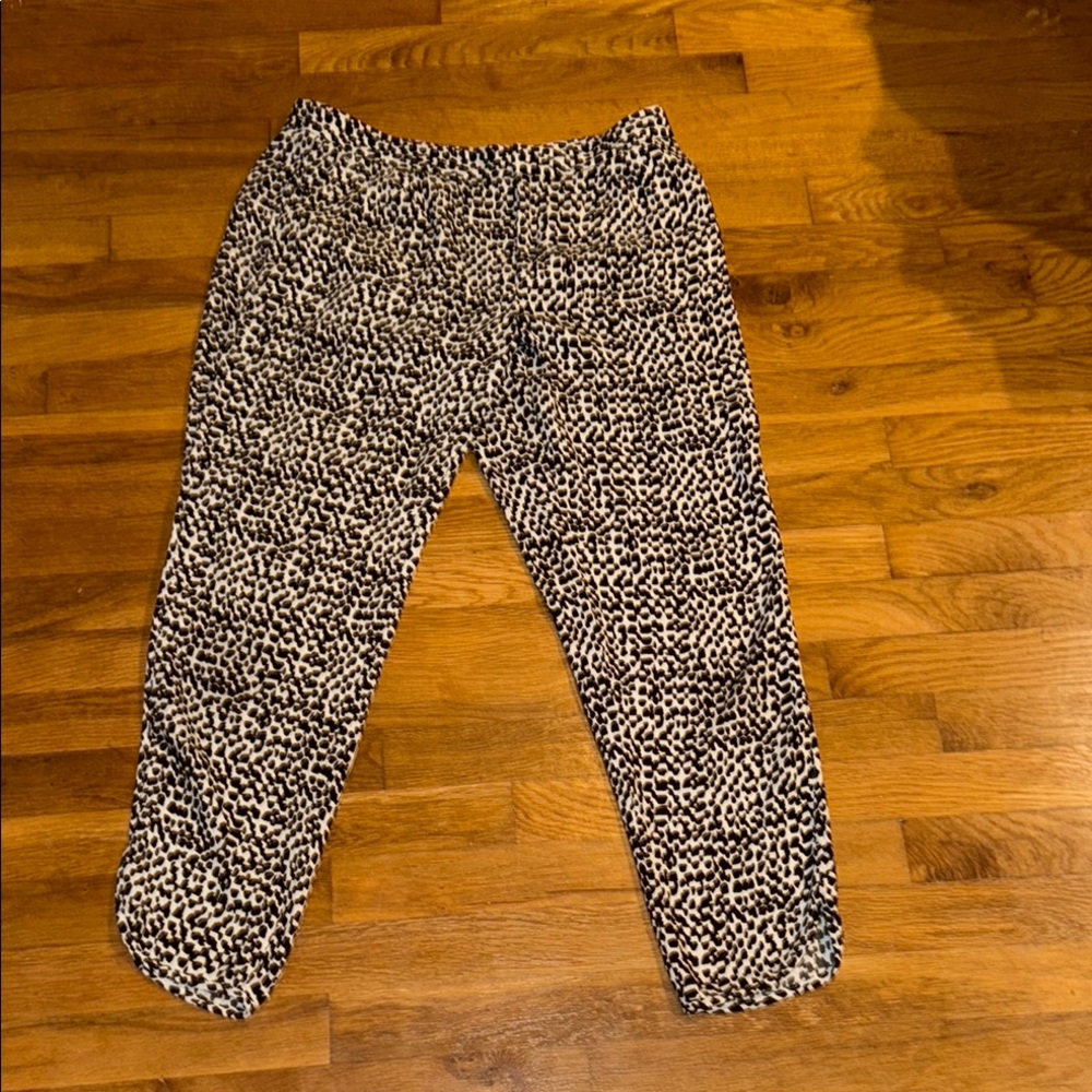 Banana Republic Black and White Animal Print Pants